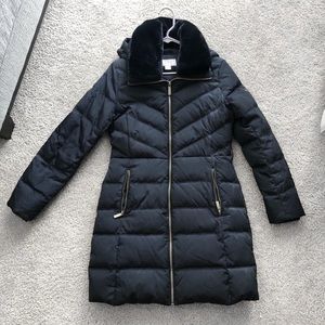 Michael Kors long puff jacket black